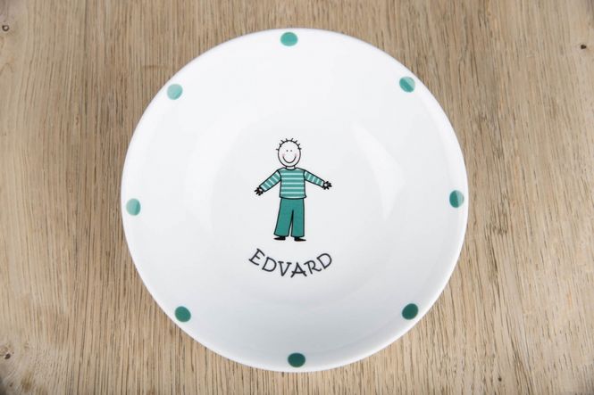 Hovedbilde Barneservise - Skål med Blå Gutt